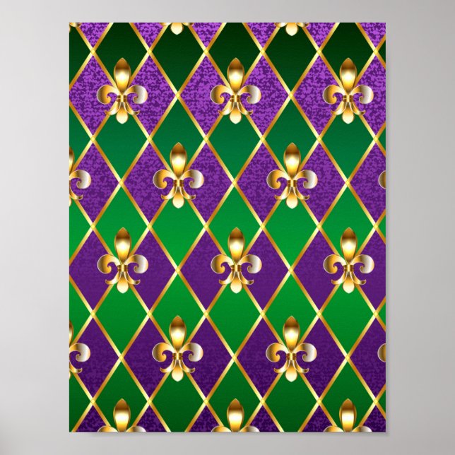 Jewelry Background Mardi Gras Poster (Front)