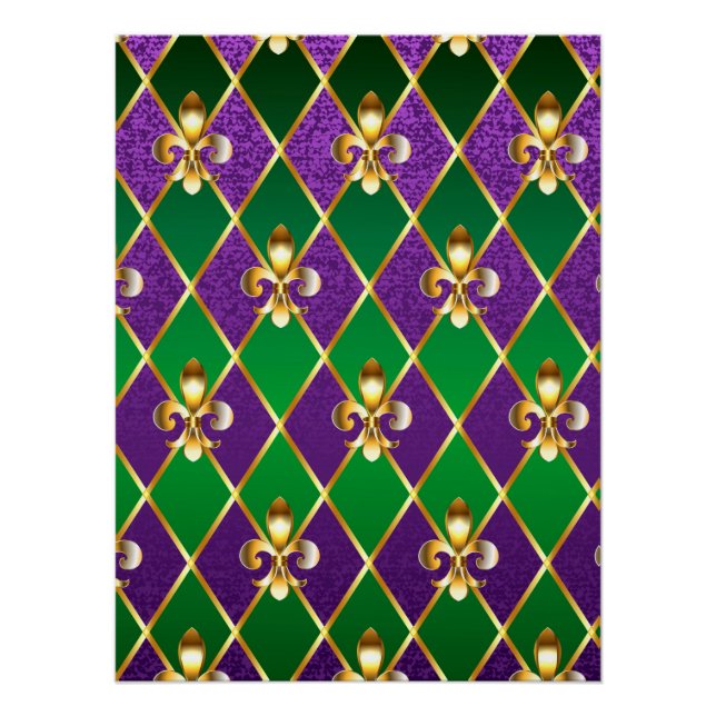 Jewelry Background Mardi Gras Poster (Front)
