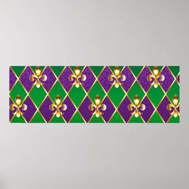 Jewelry Background Mardi Gras Poster (Front)