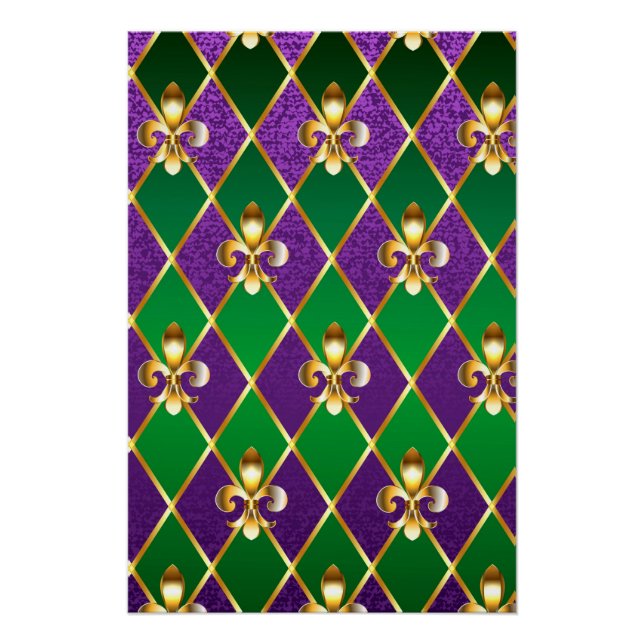Jewelry Background Mardi Gras Poster (Front)