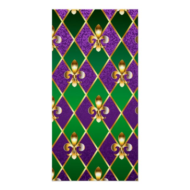 Jewelry Background Mardi Gras Poster (Front)