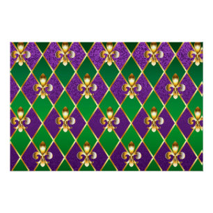 Jewelry Background Mardi Gras Poster