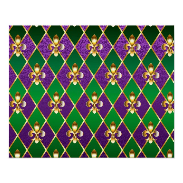 Jewelry Background Mardi Gras Poster (Front)