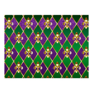 Jewelry Background Mardi Gras Poster