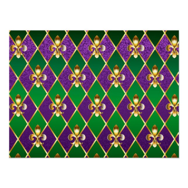 Jewelry Background Mardi Gras Poster (Front)
