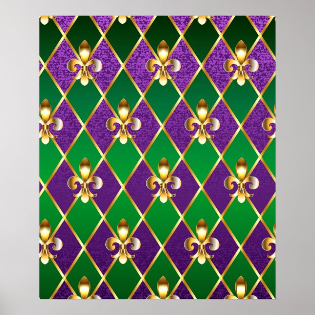 Jewelry Background Mardi Gras Poster (Front)