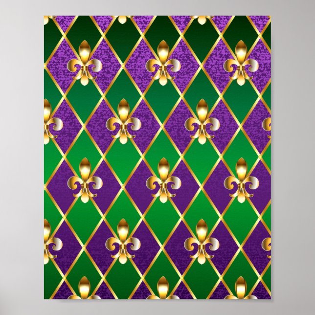 Jewelry Background Mardi Gras Poster (Front)