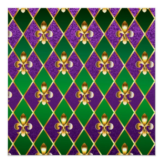 Jewelry Background Mardi Gras Poster (Front)