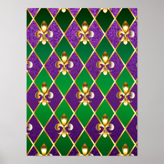 Jewelry Background Mardi Gras Poster (Front)