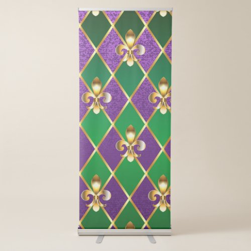 Jewelry Background Mardi Gras Retractable Banner