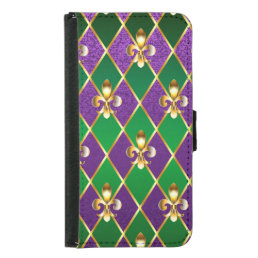 Jewelry Background Mardi Gras Samsung Galaxy S5 Wallet Case