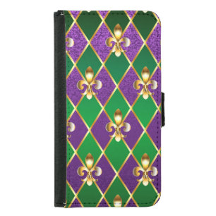 Jewelry Background Mardi Gras Samsung Galaxy S5 Wallet Case