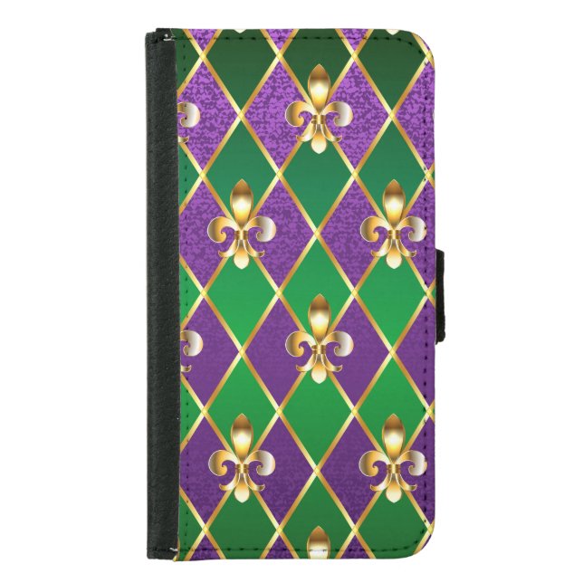 Jewelry Background Mardi Gras Samsung Galaxy Wallet Case (Front)