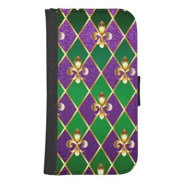 Jewelry Background Mardi Gras Samsung Galaxy Wallet Case (Front)