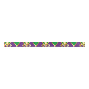 Jewelry Background Mardi Gras Satin Ribbon