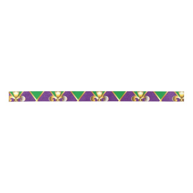 Jewelry Background Mardi Gras Satin Ribbon (Front)