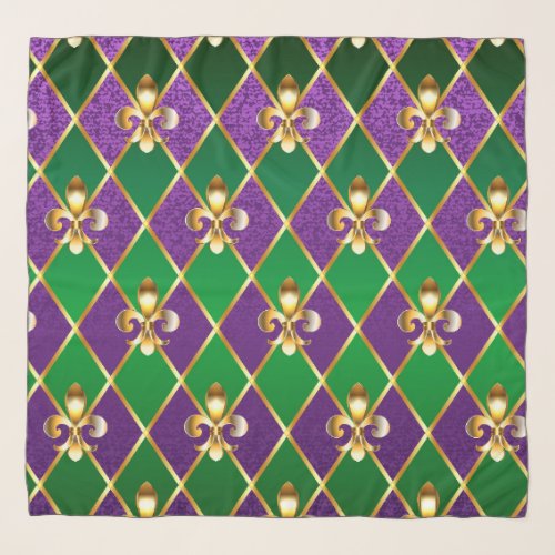 Jewelry Background Mardi Gras Scarf