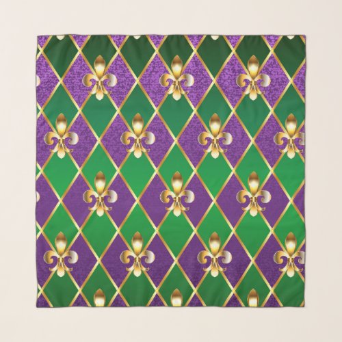 Jewelry Background Mardi Gras Scarf