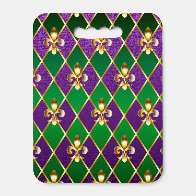 Jewelry Background Mardi Gras Seat Cushion (Front Vertical)