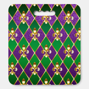 Jewelry Background Mardi Gras Seat Cushion