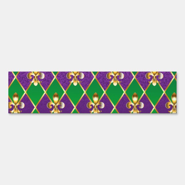 Jewelry Background Mardi Gras Sign (Front)