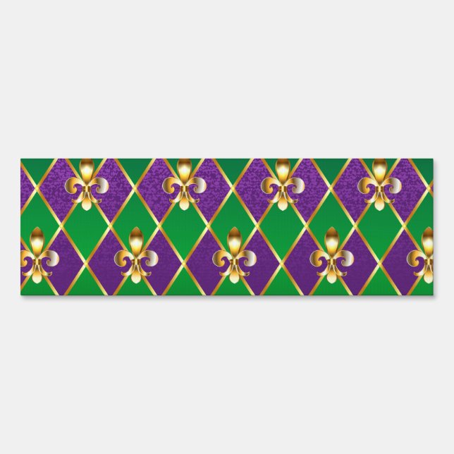 Jewelry Background Mardi Gras Sign (Front)
