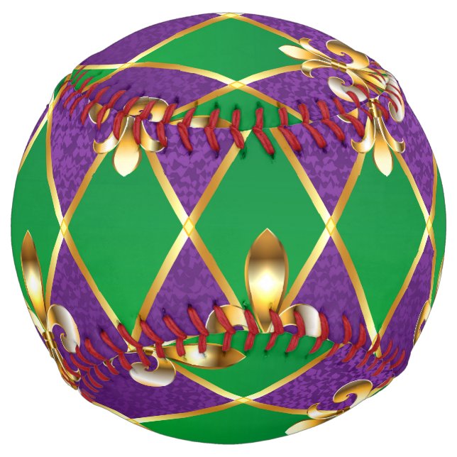 Jewelry Background Mardi Gras Softball (Front)