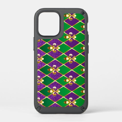 Jewelry Background Mardi Gras Speck iPhone 12 Mini Case