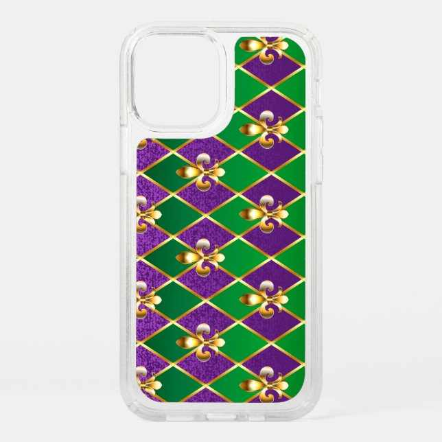 Jewelry Background Mardi Gras Speck iPhone 12 Pro Case (Front)