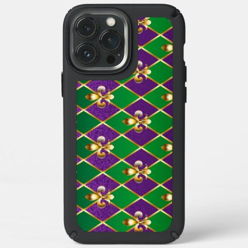 Jewelry Background Mardi Gras Speck iPhone 13 Pro Max Case