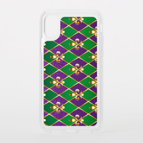 Jewelry Background Mardi Gras Speck iPhone X Case