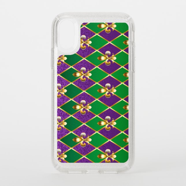Jewelry Background Mardi Gras Speck iPhone XR Case (Front)