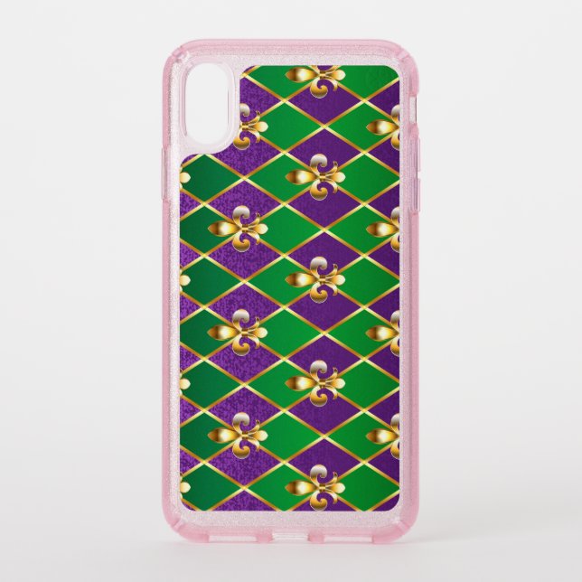 Jewelry Background Mardi Gras Speck iPhone XS Max Case (Front)