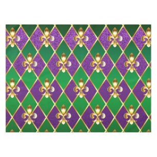 Jewelry Background Mardi Gras Tablecloth