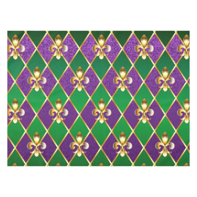 Jewelry Background Mardi Gras Tablecloth (Front (Horizontal))