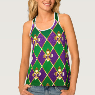 Jewelry Background Mardi Gras Tank Top