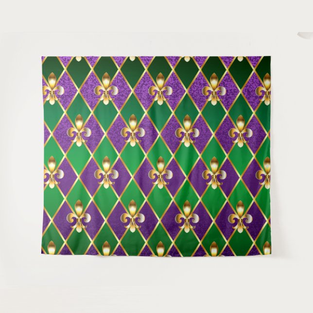 Jewelry Background Mardi Gras Tapestry (Front (Horizontal))