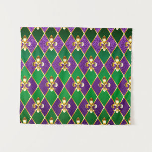 Jewelry Background Mardi Gras Tapestry