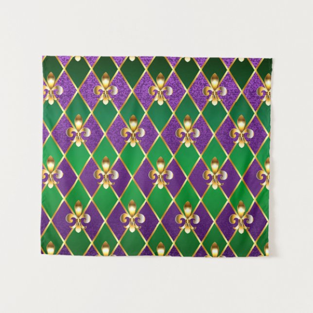 Jewelry Background Mardi Gras Tapestry (Front (Horizontal))