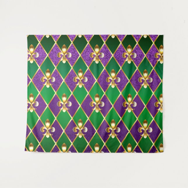 Jewelry Background Mardi Gras Tapestry (Front (Horizontal))