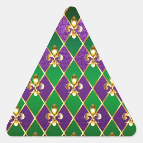 Jewelry Background Mardi Gras Triangle Sticker