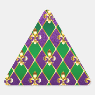 Jewelry Background Mardi Gras Triangle Sticker