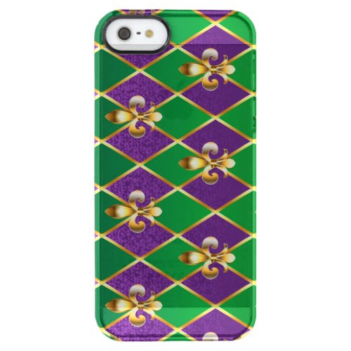 Jewelry Background Mardi Gras Clear iPhone SE55s Case