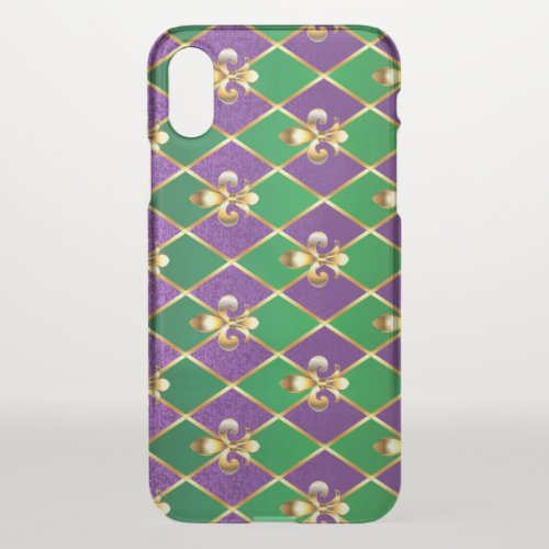 Jewelry Background Mardi Gras iPhone XS Case