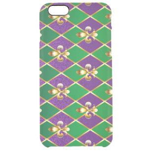 Jewelry Background Mardi Gras Clear iPhone 6 Plus Case