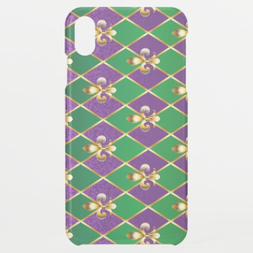 Jewelry Background Mardi Gras iPhone XS Max Case