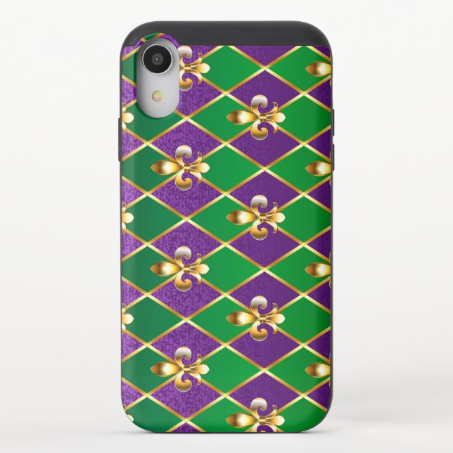 Jewelry Background Mardi Gras Uncommon iPhone Case (Back)