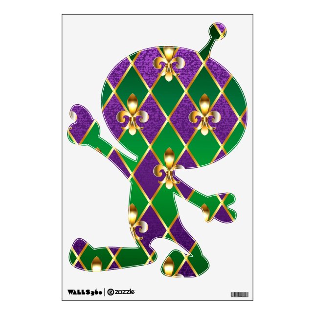 Jewelry Background Mardi Gras Wall Decal (Front)