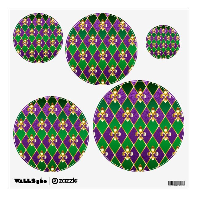 Jewelry Background Mardi Gras Wall Decal (Front)