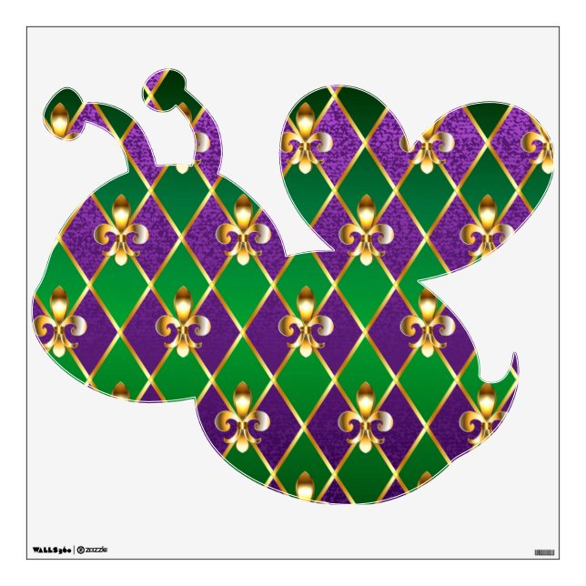 Jewelry Background Mardi Gras Wall Decal (Front)
